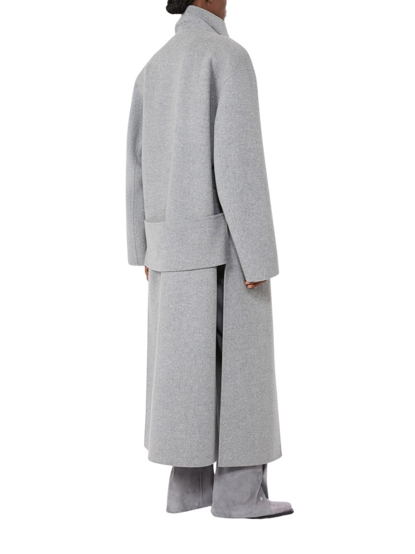 Sportmax Double-Breasted Virgin Wool Coat