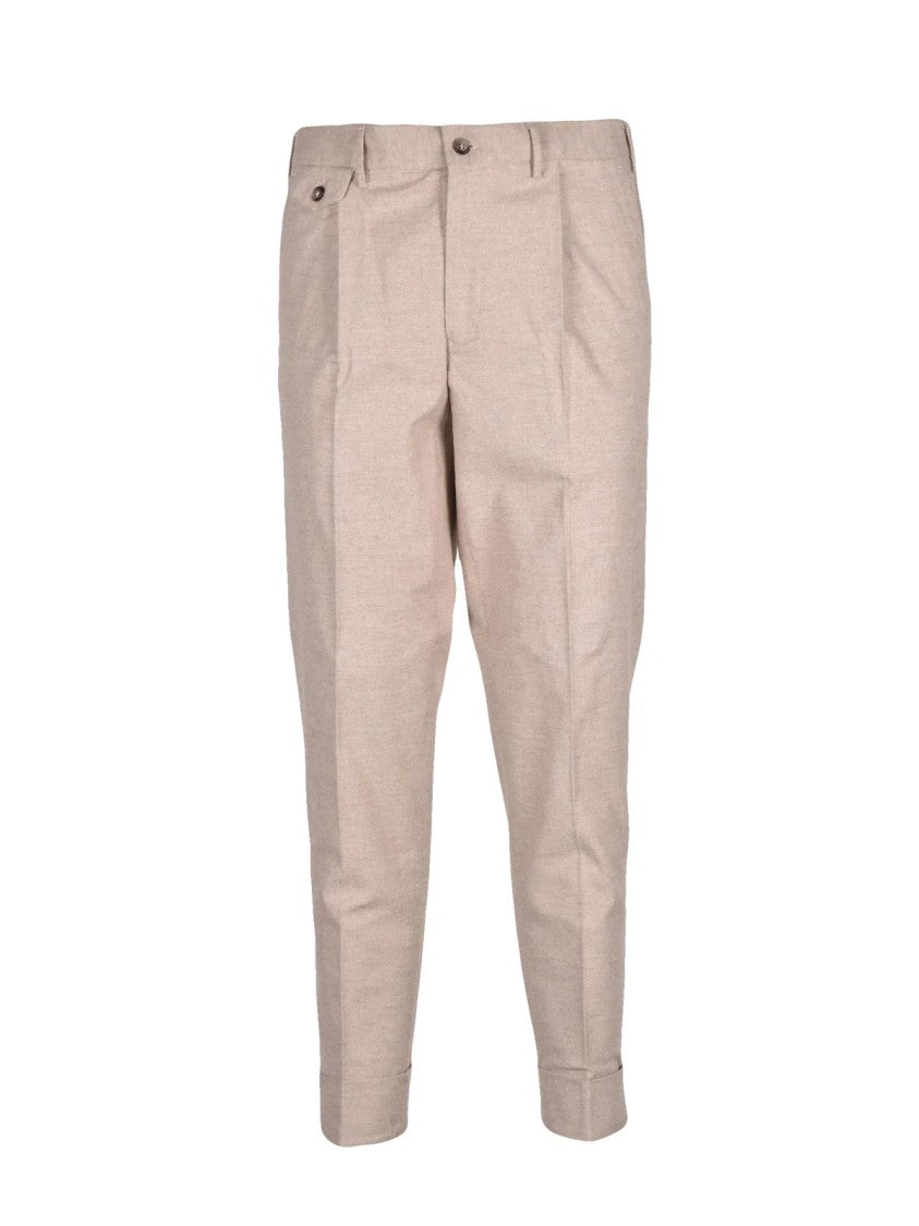 L.B.M. 1911 Beige Stretch Cotton-Blend Chino Pants