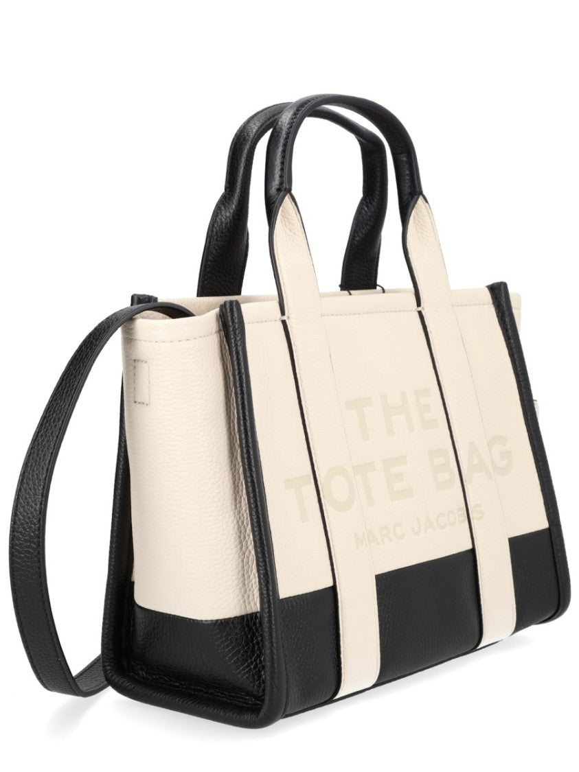 Marc Jacobs Neutrals Structured Two-Tone Leather Tote Bag