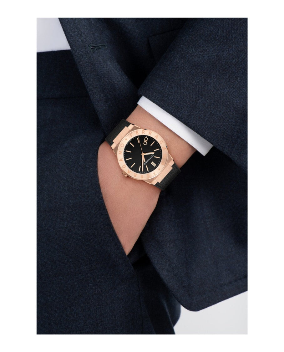 Ferragamo Sapphire Logo Recycled Pu Watch