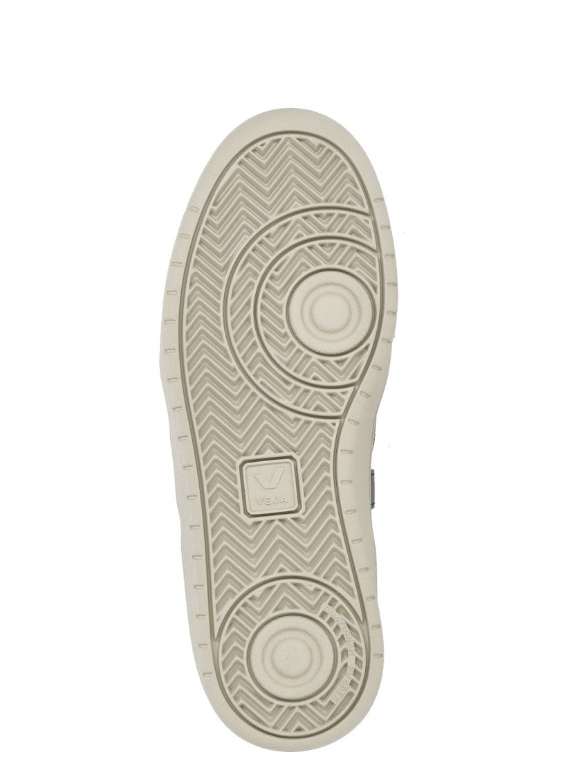 Veja White V-90 Grey Suede Inserts Leather Sneakers