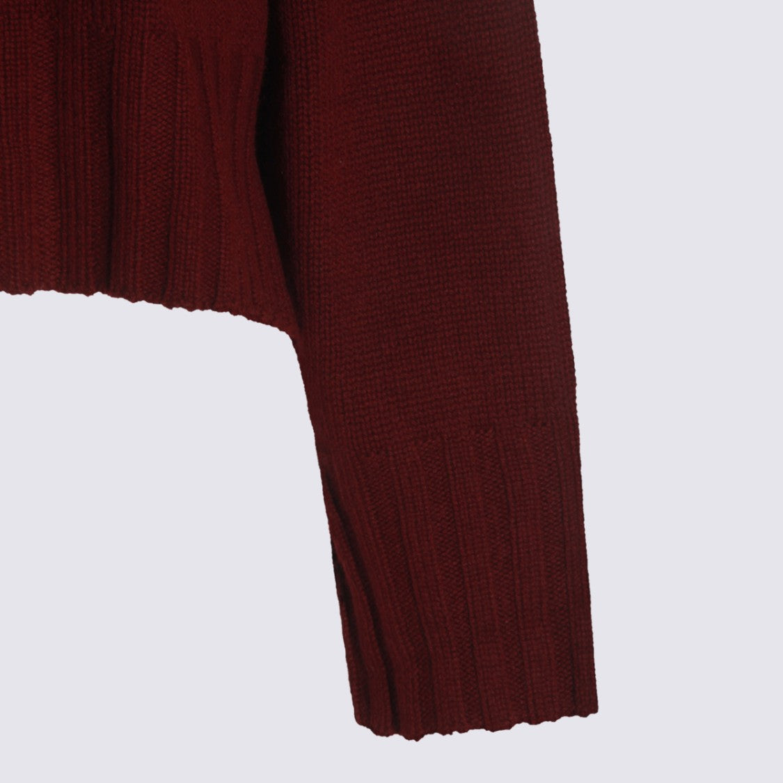 Allude Bordeaux Wool Crewneck Sweater