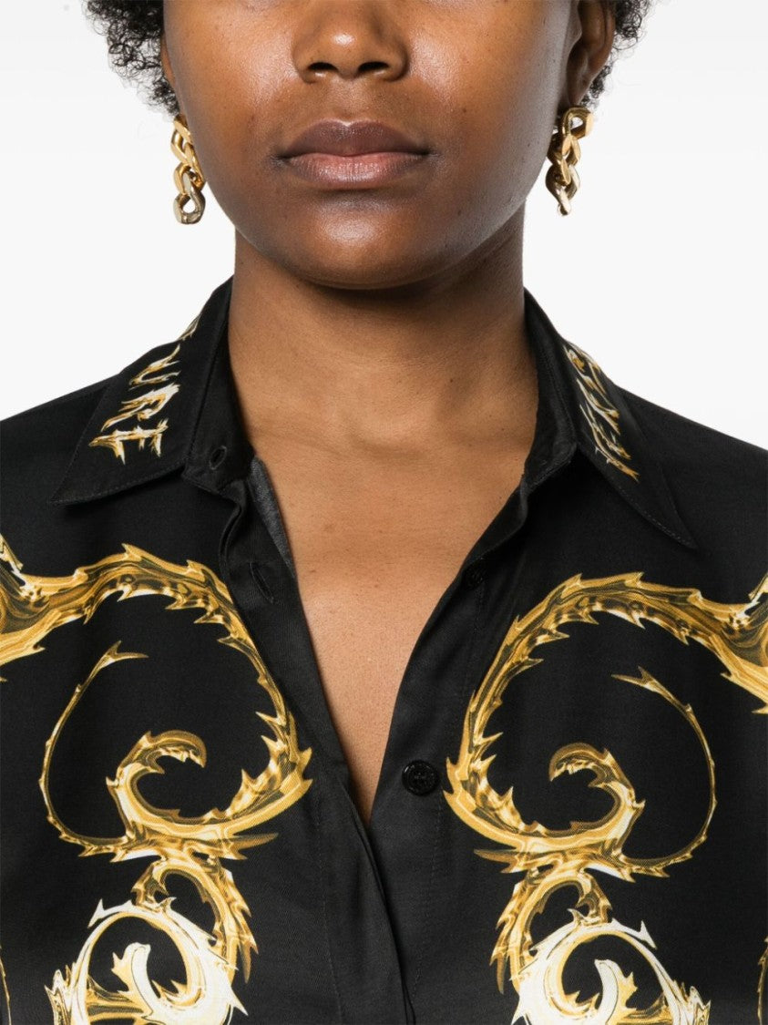 Versace Jeans Couture Ornate Black Shirt