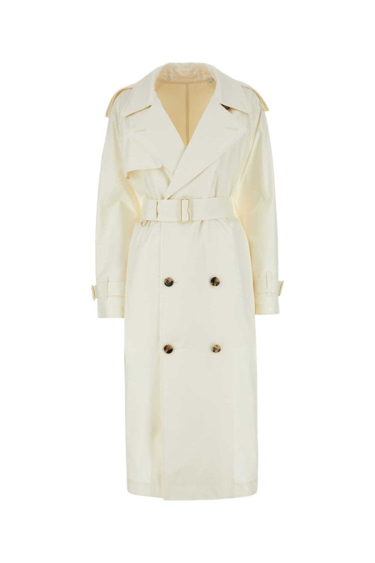 Burberry Ivory Silk Trench Coat