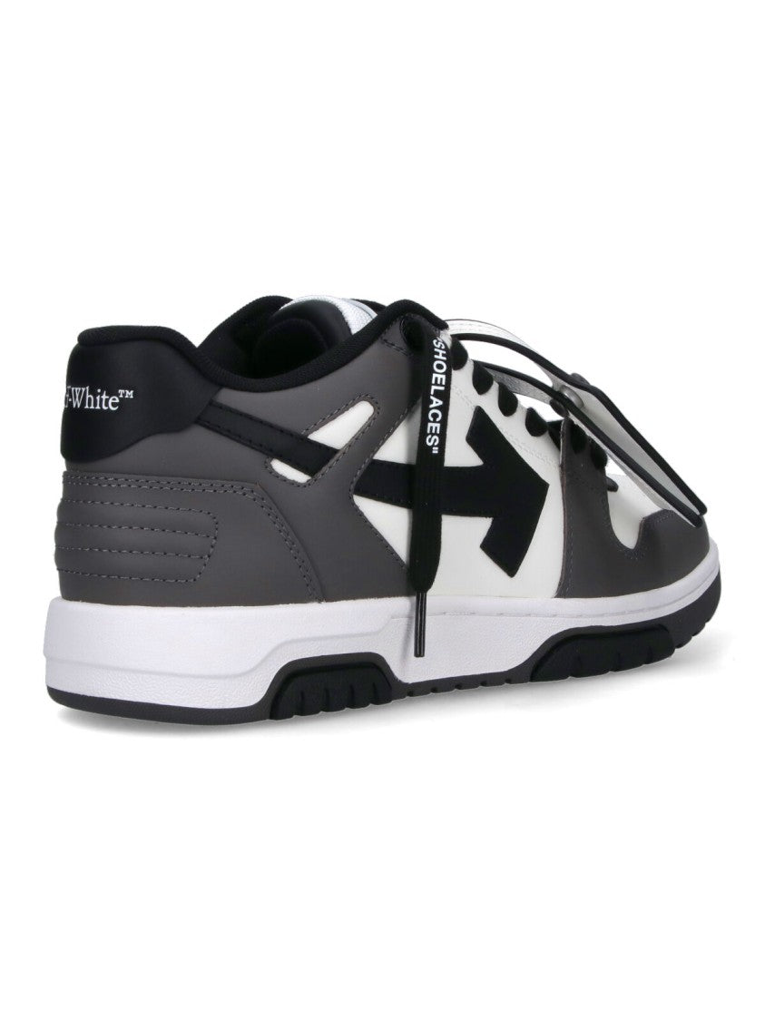 Off-White Layered Grey Sneakers With Textured Detailing