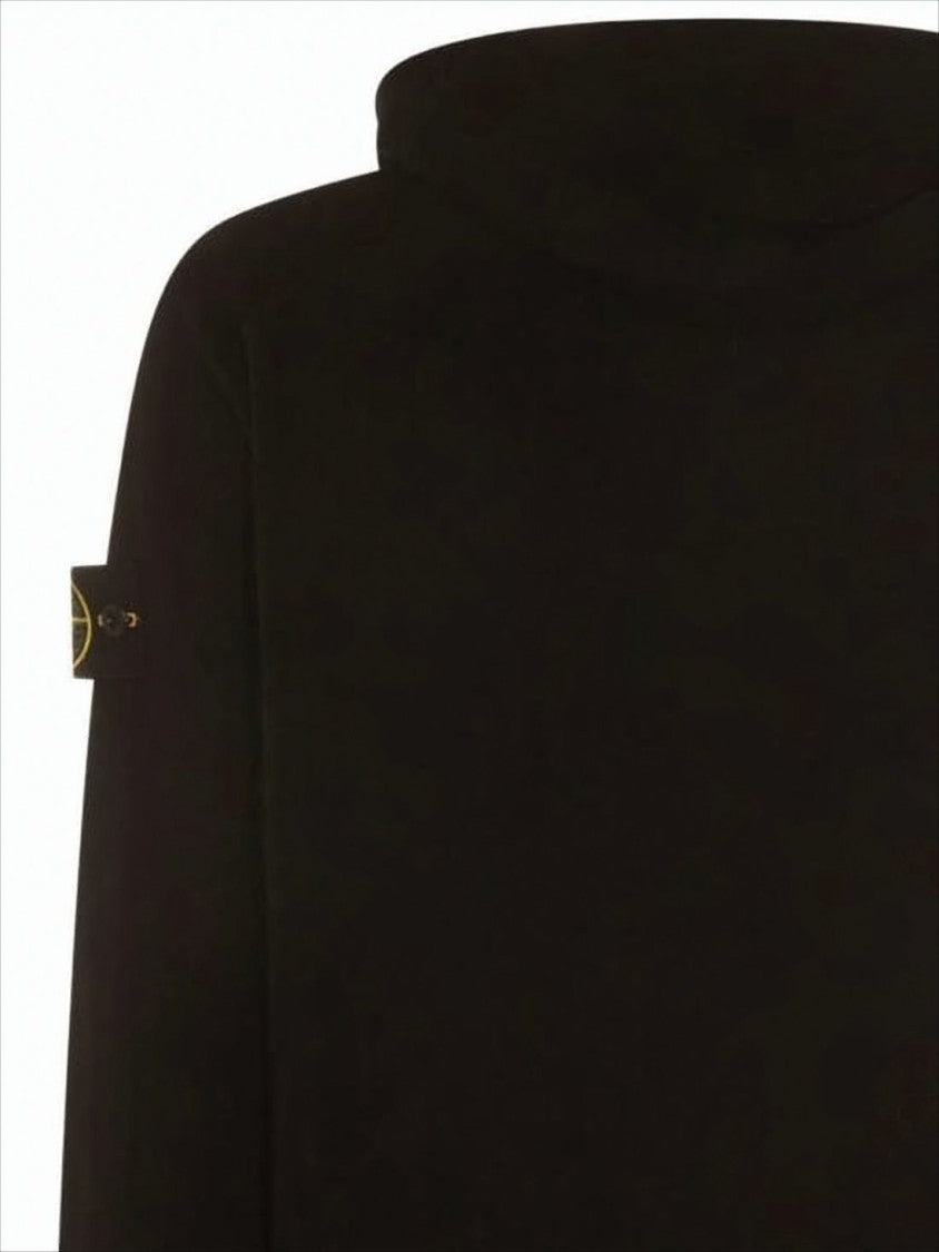 Stone Island Minimalist Black Wool Hoodie