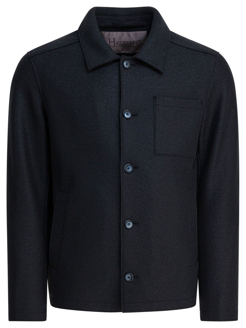 Herno Virgin Wool Overshirt Jacket