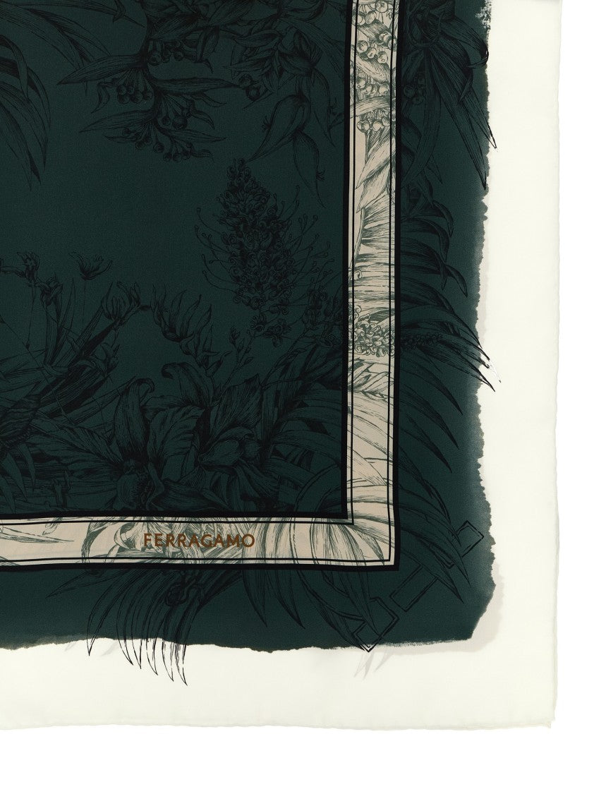 Ferragamo 'Gravure' Print Scarf