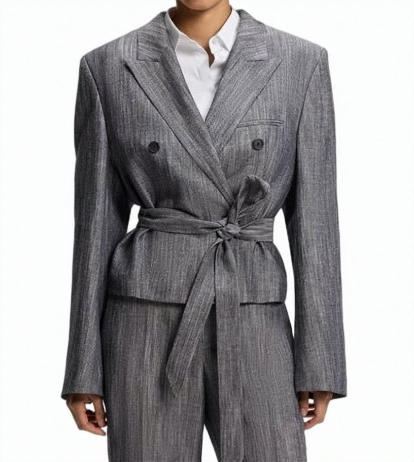 Boss Jelsia Double Breasted Belted Blazer