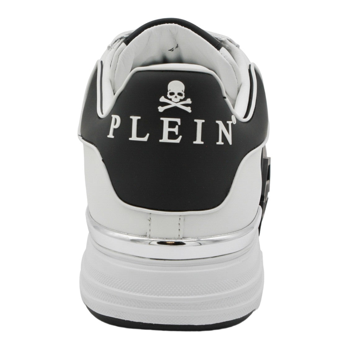 Philipp Plein White Leather Sneakers With Perforated Detailing