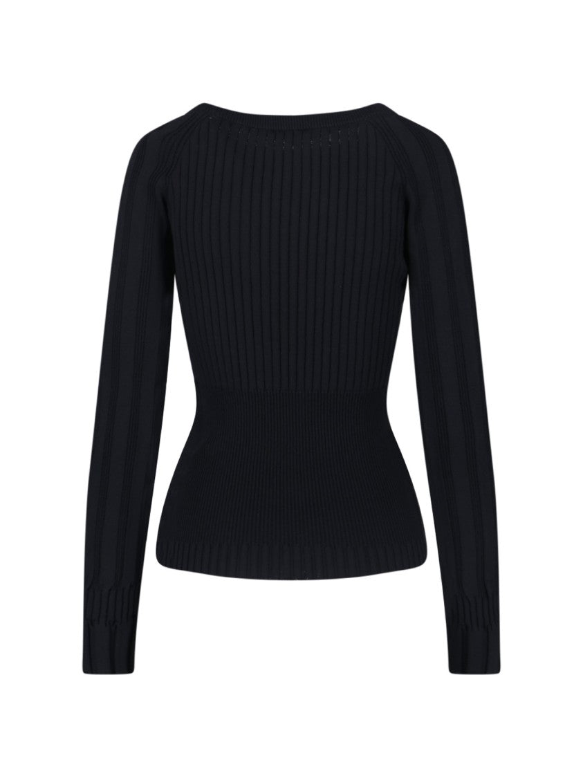 Balmain Buttoned Sweater – Black