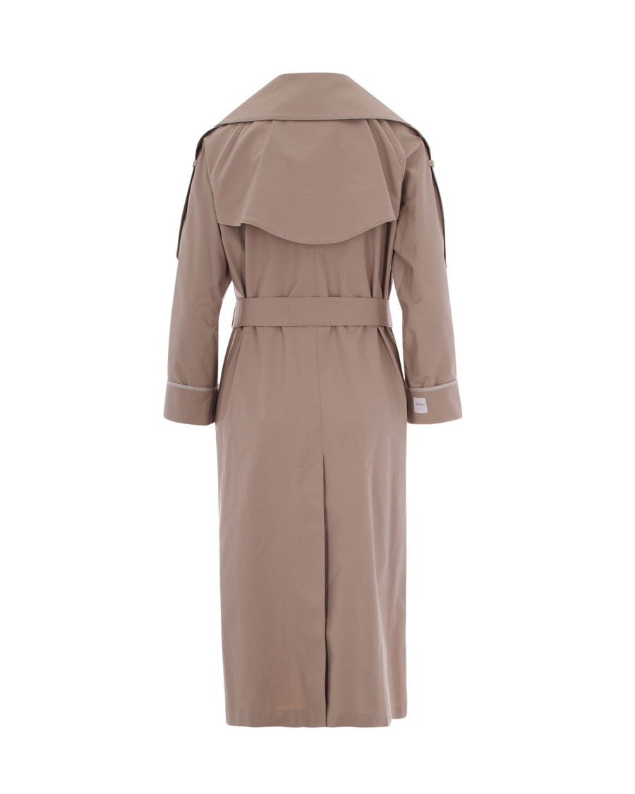 Max Mara Oversized Cotton-Blend Trench Coat With Customizable Belt