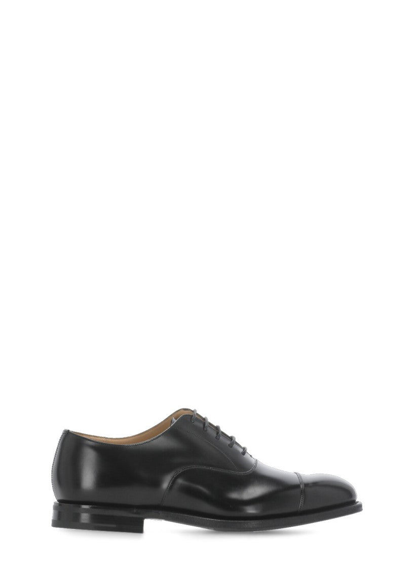 Church's Polished Black Leather Lace-Up Shoes