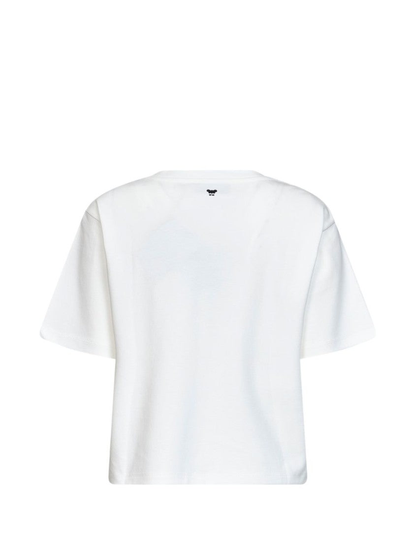 Max Mara Multicolor Boxy Cropped Floral Embroidery Top