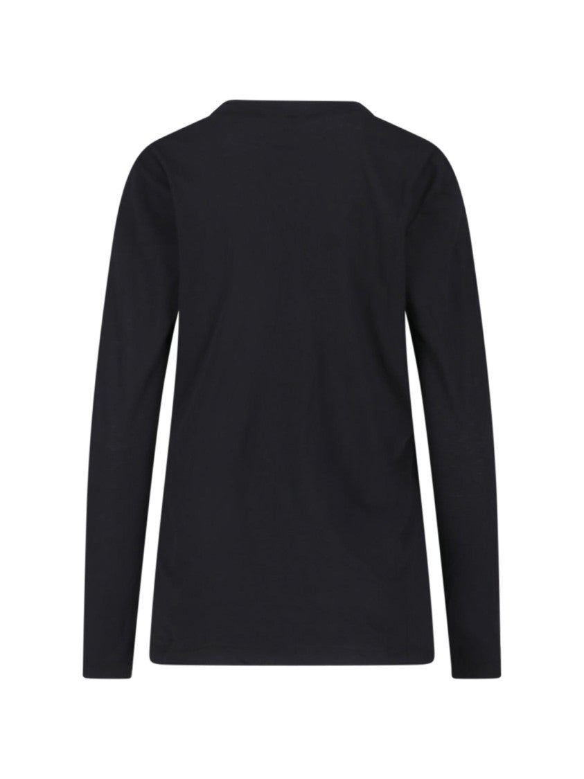 James Perse Black Cotton Classic Long-Sleeve T-Shirt