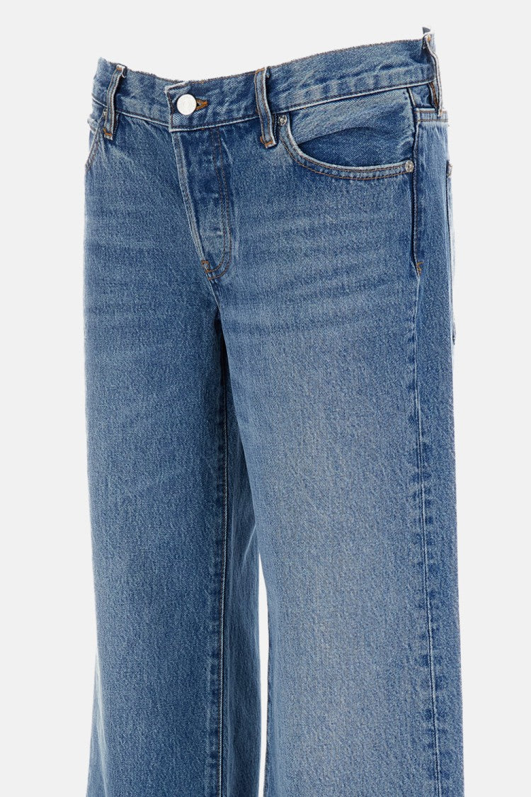 Frame Cropped Wide-Leg Bootcut Jeans With Pixie Length