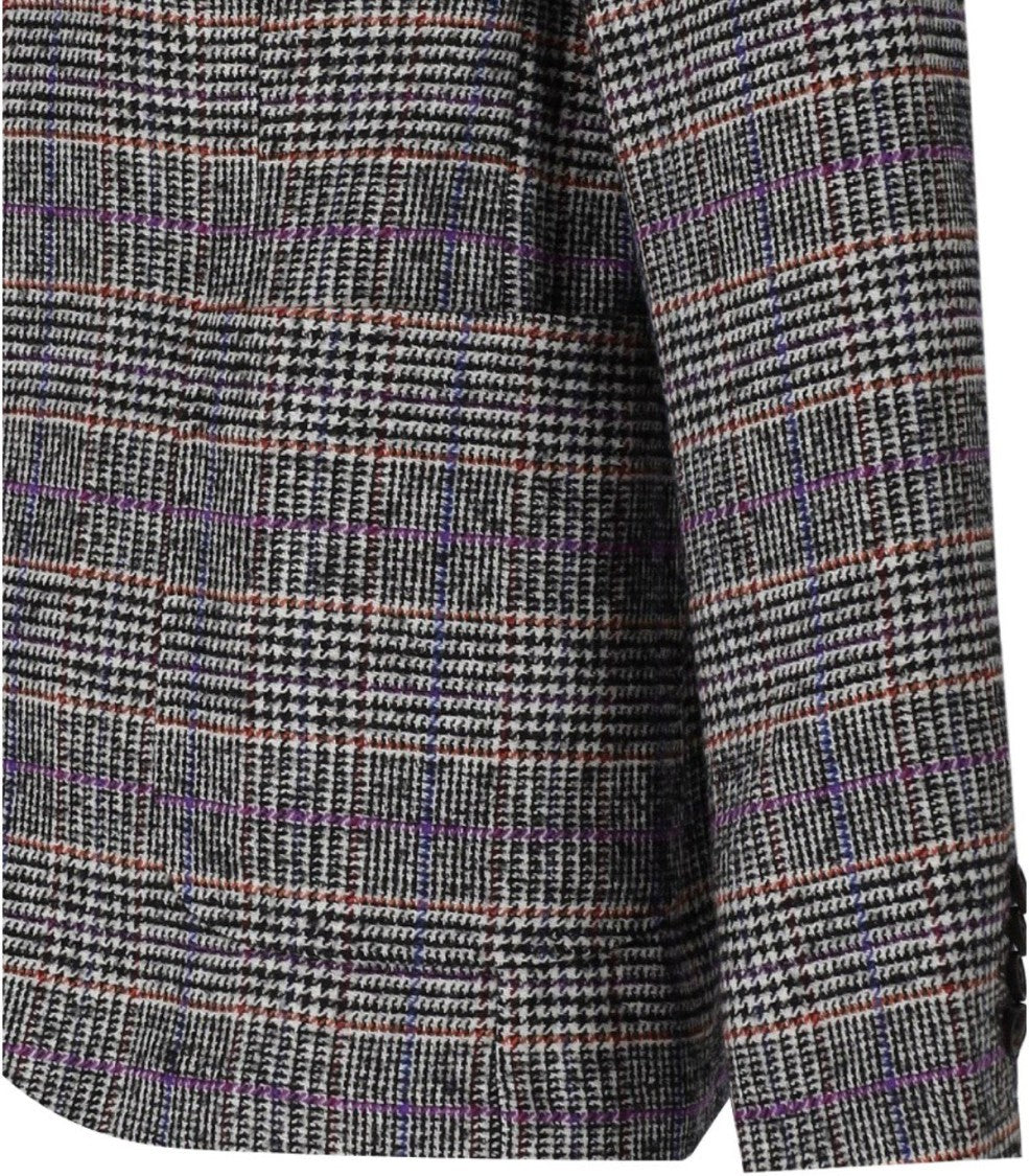 Manuel Ritz Grey Prince Of Wales Single Breasted Jacket