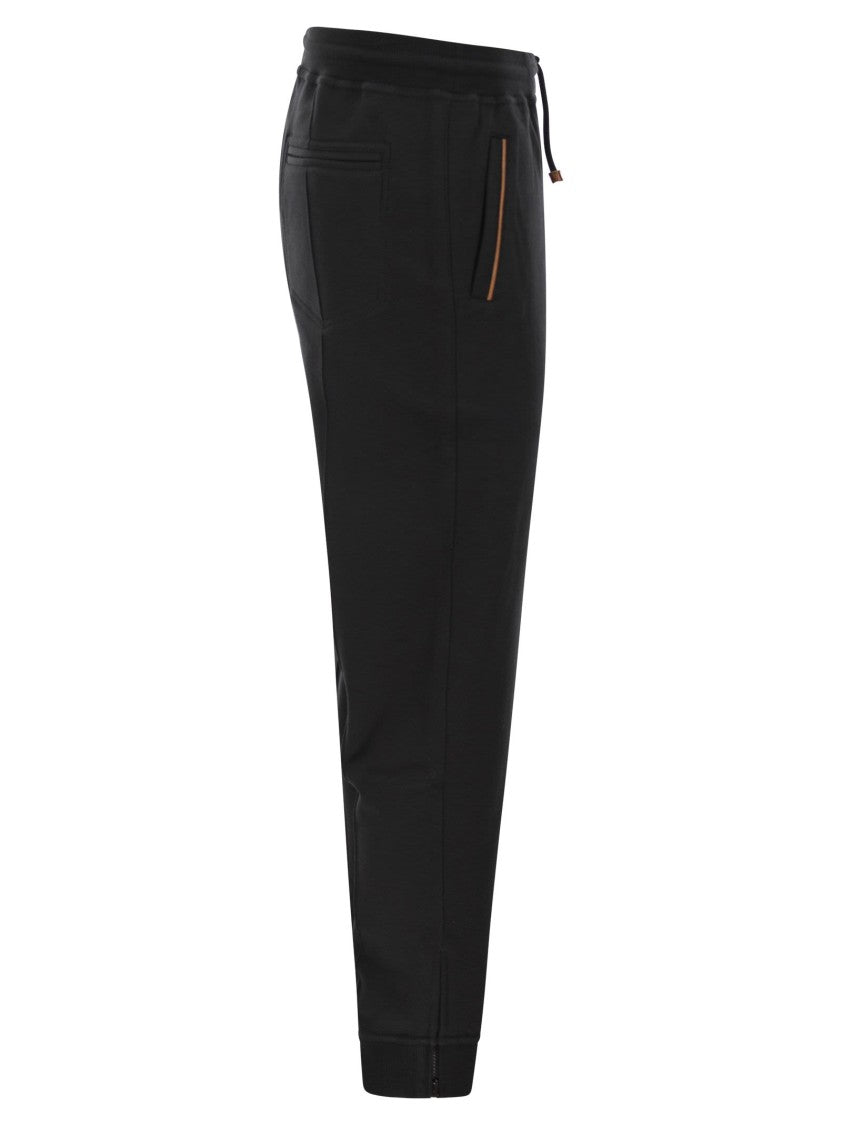 Brunello Cucinelli Techno Cotton Fleece Trousers