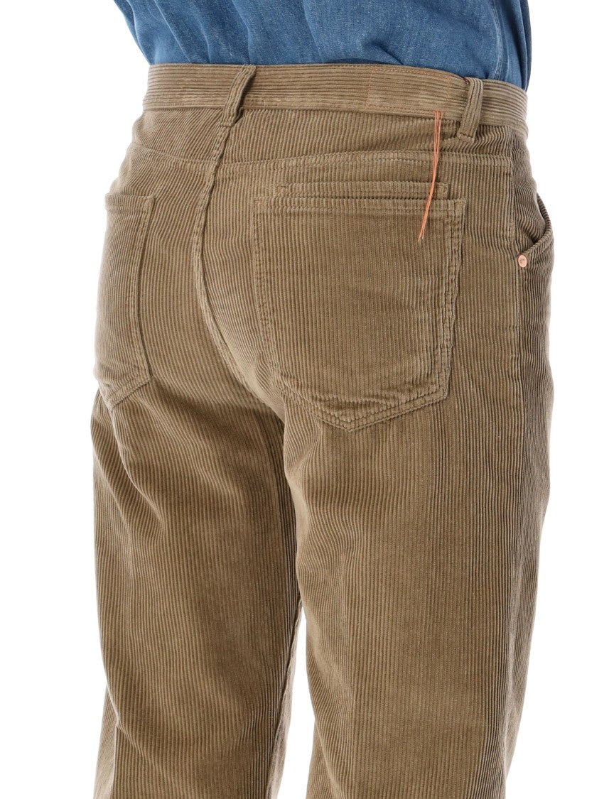 Fortela Mcqueen Essential Corduroy Rivet Pocket Straight-Leg Pants