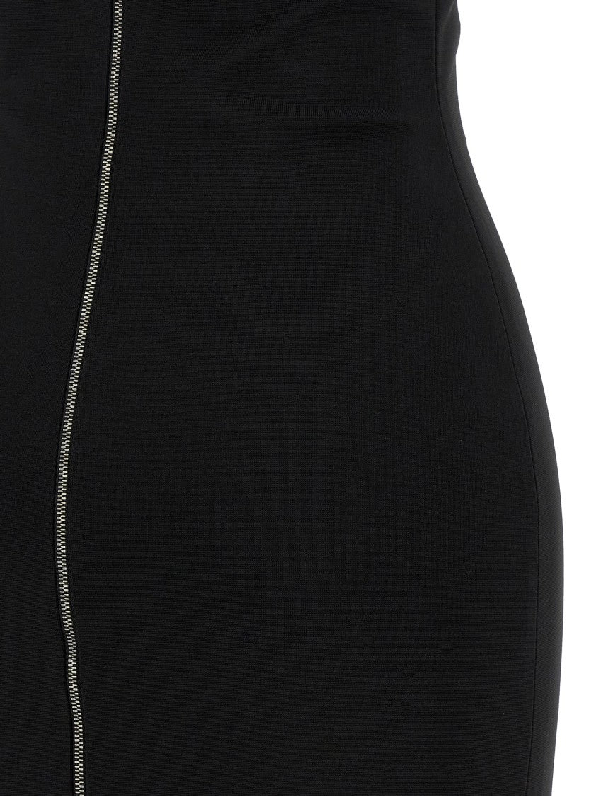 Balmain Maxi Sheath Dress With Structured Corset