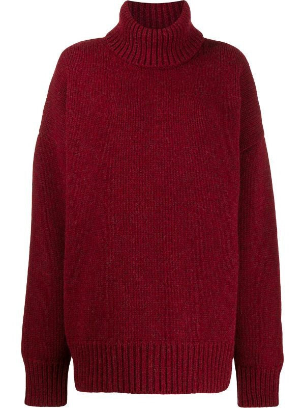 Dsquared2 Chunky Knit Turtleneck Pullover Sweater With Metallic Detail
