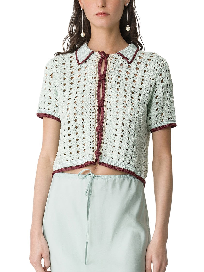 Forte Forte White Cable Luxe Handmade Crochet Cardigan