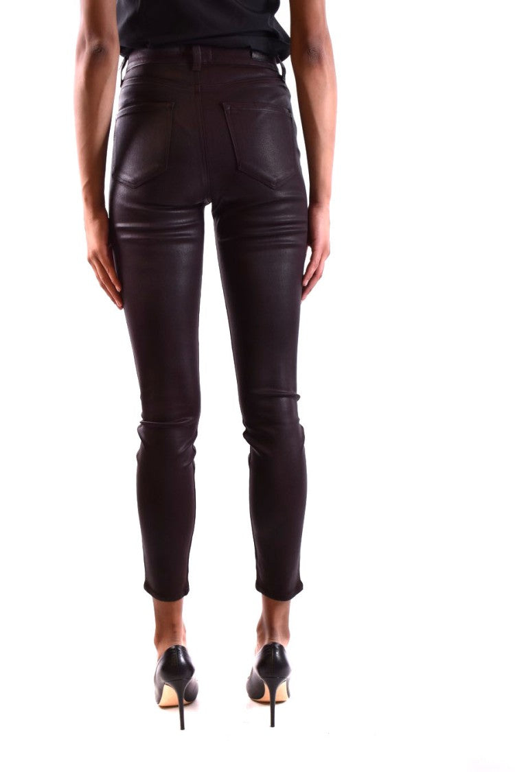 Paige Cropped Slim-Fit Jeans With Coated Finish