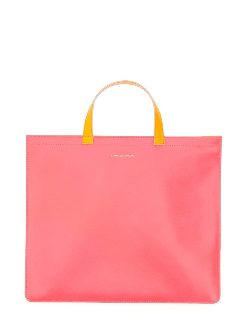 Comme Des Garçons Super Fluo Leather Tote Bag