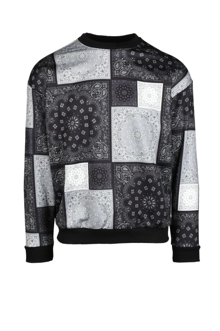 Takeshy Kurosawa Black/Grey Polyester Sweater