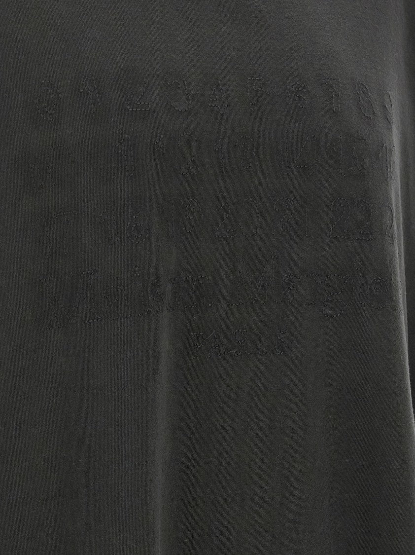 Maison Margiela T-Shirt With Tone-On-Tone Embroidered Logo And Relaxed Fit