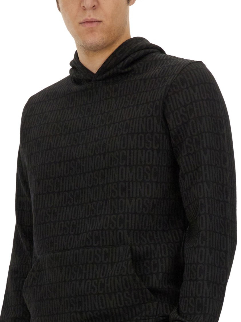 Moschino All-Over Logo Print Sweatshirt