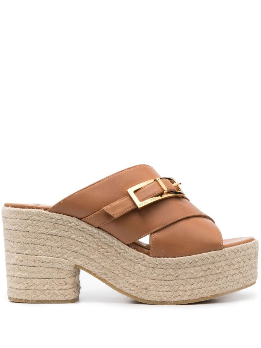 Sergio Rossi 90Mm Leather Crossover Strap Sandals