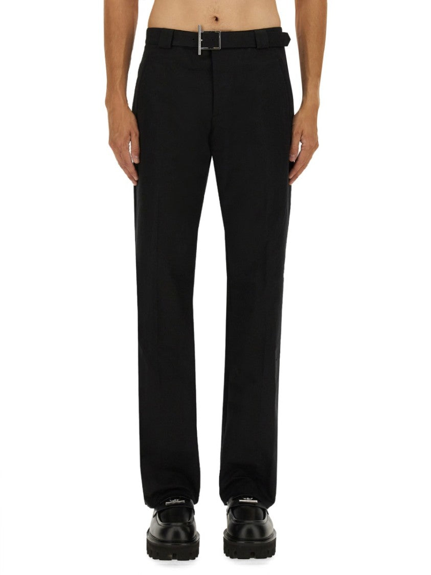 Alexander Mcqueen Pants With "T-Bar" Belt