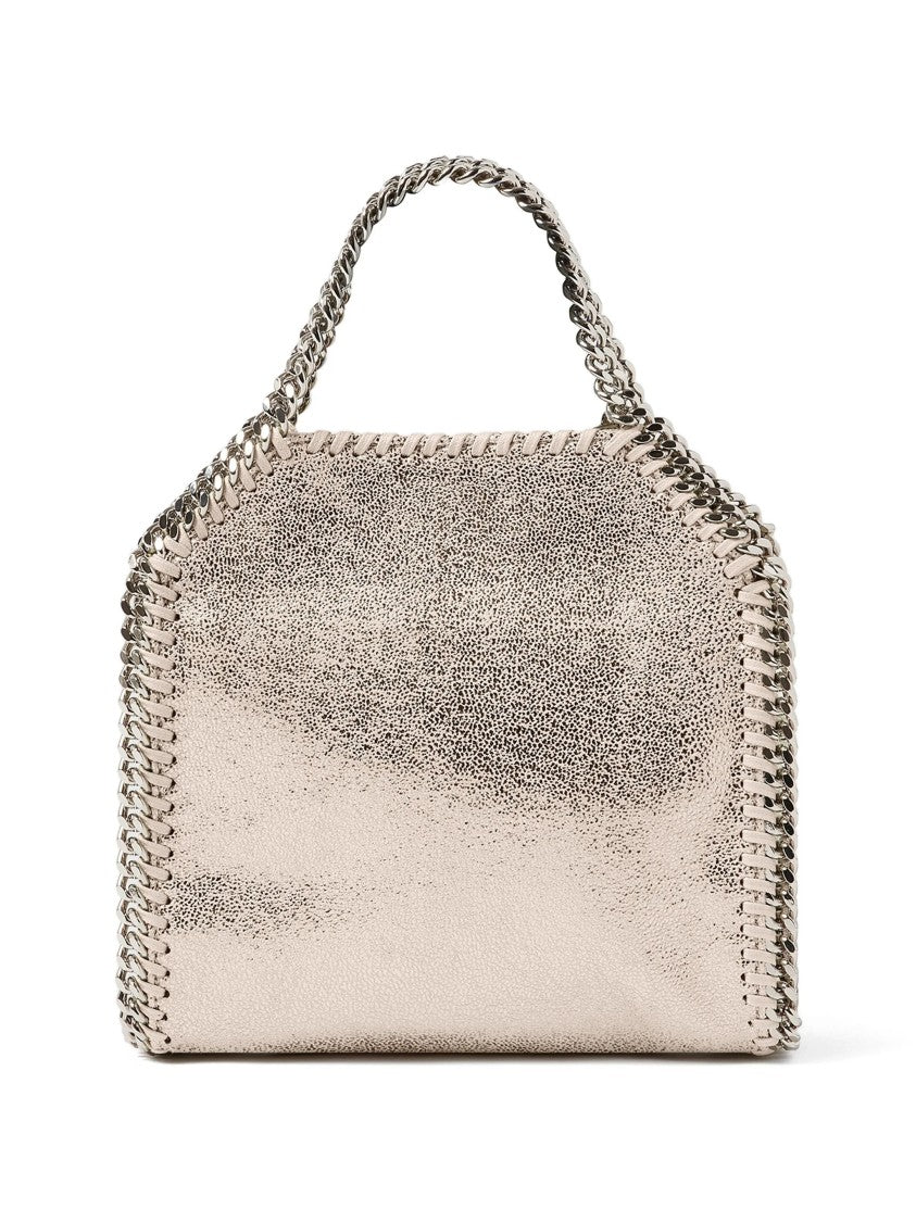 Stella Mccartney Structured Metallic Shoulder Bag With Chain Trim
