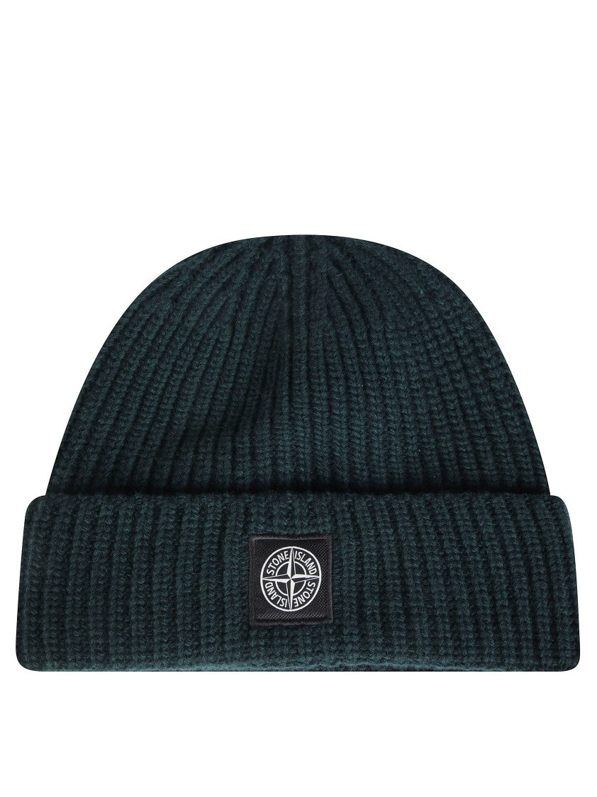 Stone Island Ribbed Knit Beanie