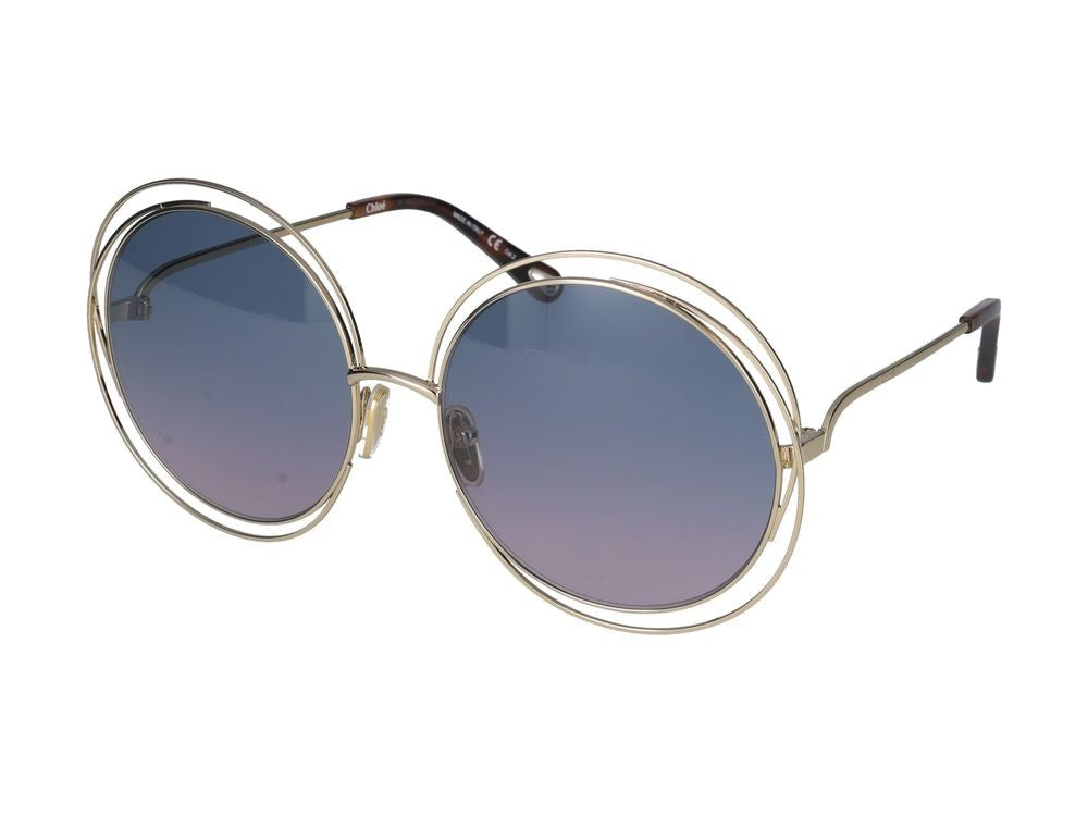 Chloé Sunglasses Ch0045s 003 Gold Gold Blue 62/18/140