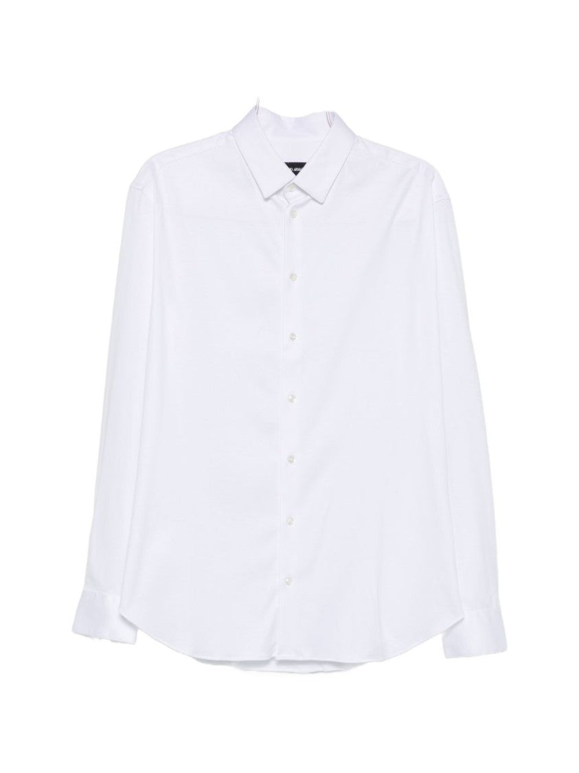 Giorgio Armani White Classic Button-Down Pointed Shirt