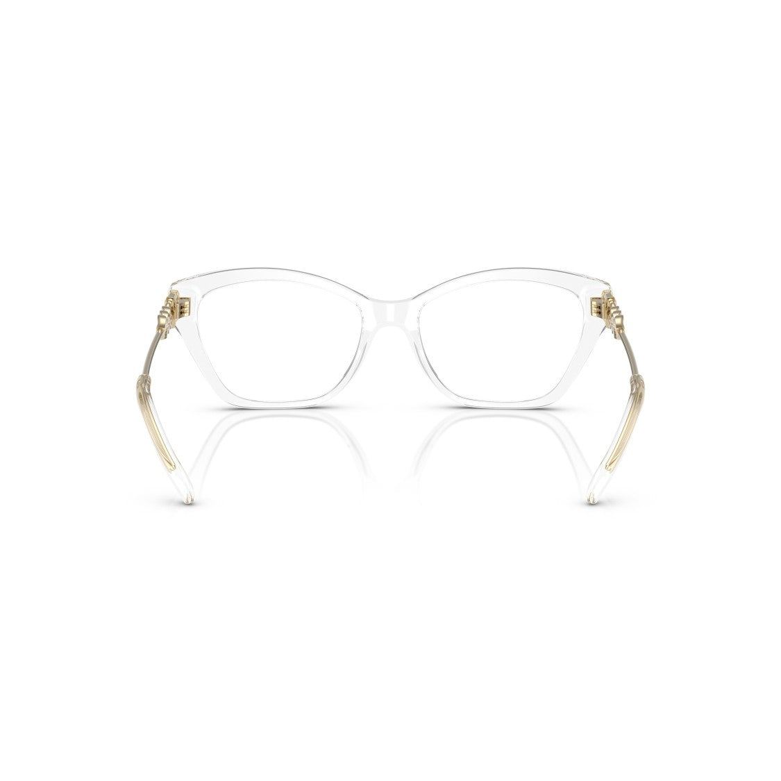 Michael Kors 0Mk4136 Transparent Cat-Eye Eyeglasses With Gold-Link Temples