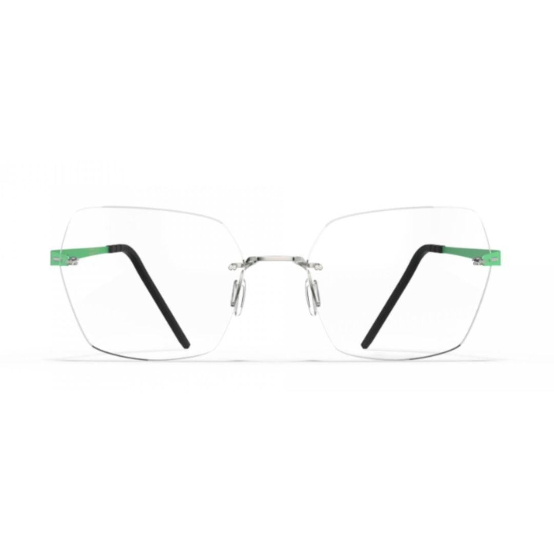 Blackfin Bf1073 Aero Loop B3-P1 Rimless Geometric Eyeglasses With Vibrant Accents