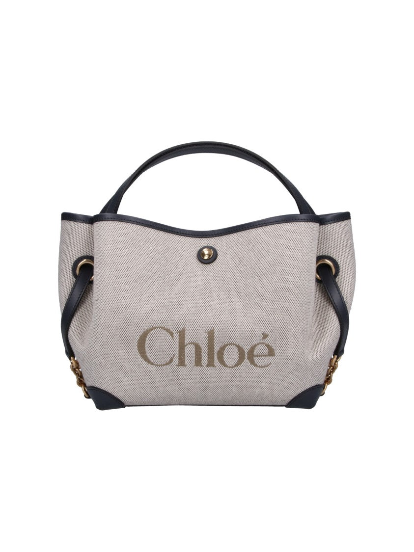 Chloé Structured Tote Bag With Textured Fabric
