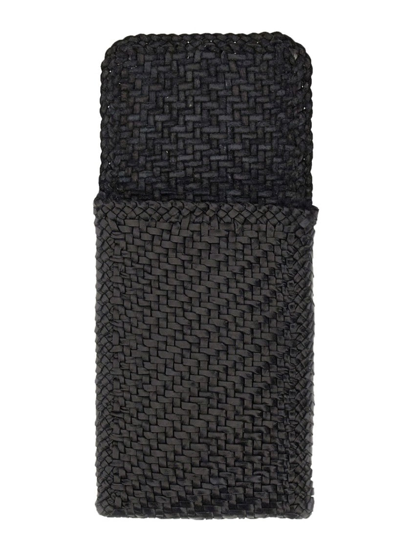 Dragon Diffusion Rectangular Braided Leather Crossbody Bag