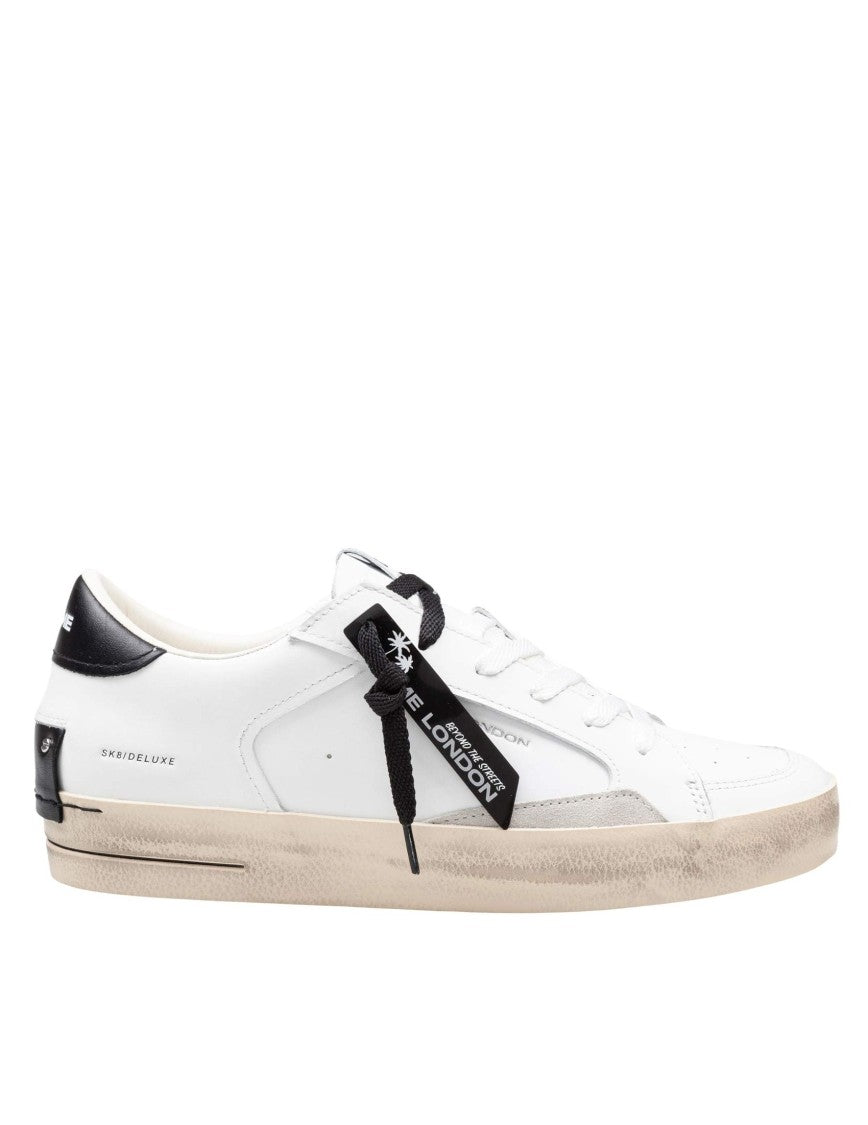 Crime London Crime Sk8 Deluxe Leather Sneakers, Black