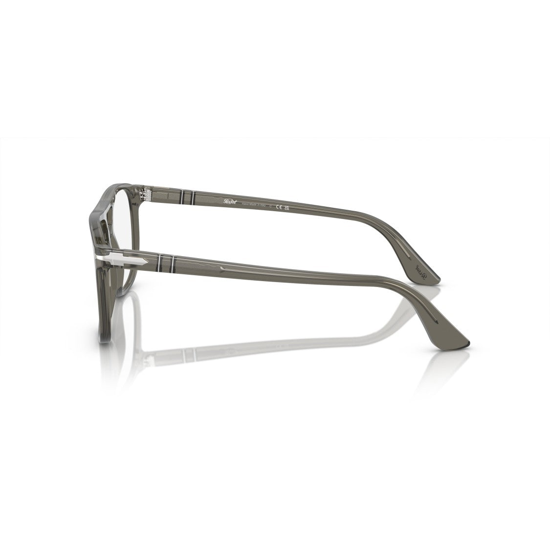 Persol 0Po3329v Translucent Grey Acetate Aviator Eyeglasses