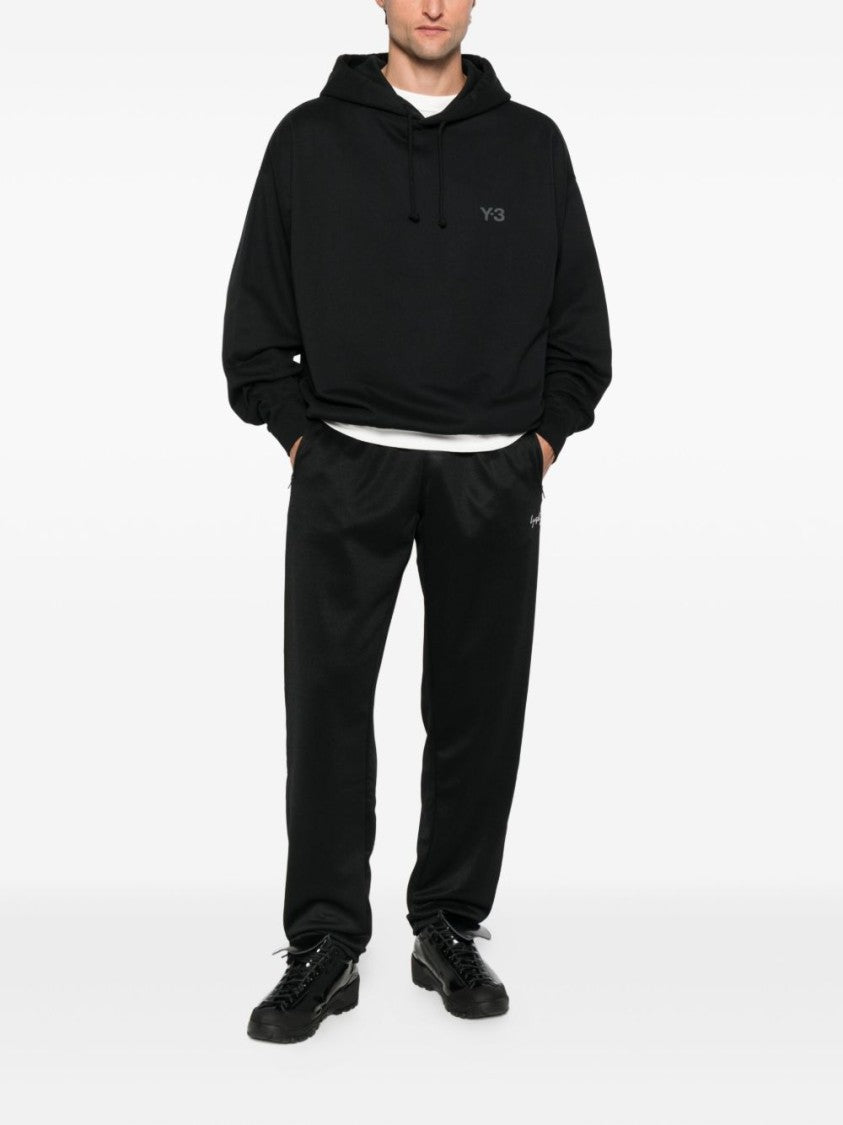 Y-3 Black Sweatshirt With Hood And Drawstring