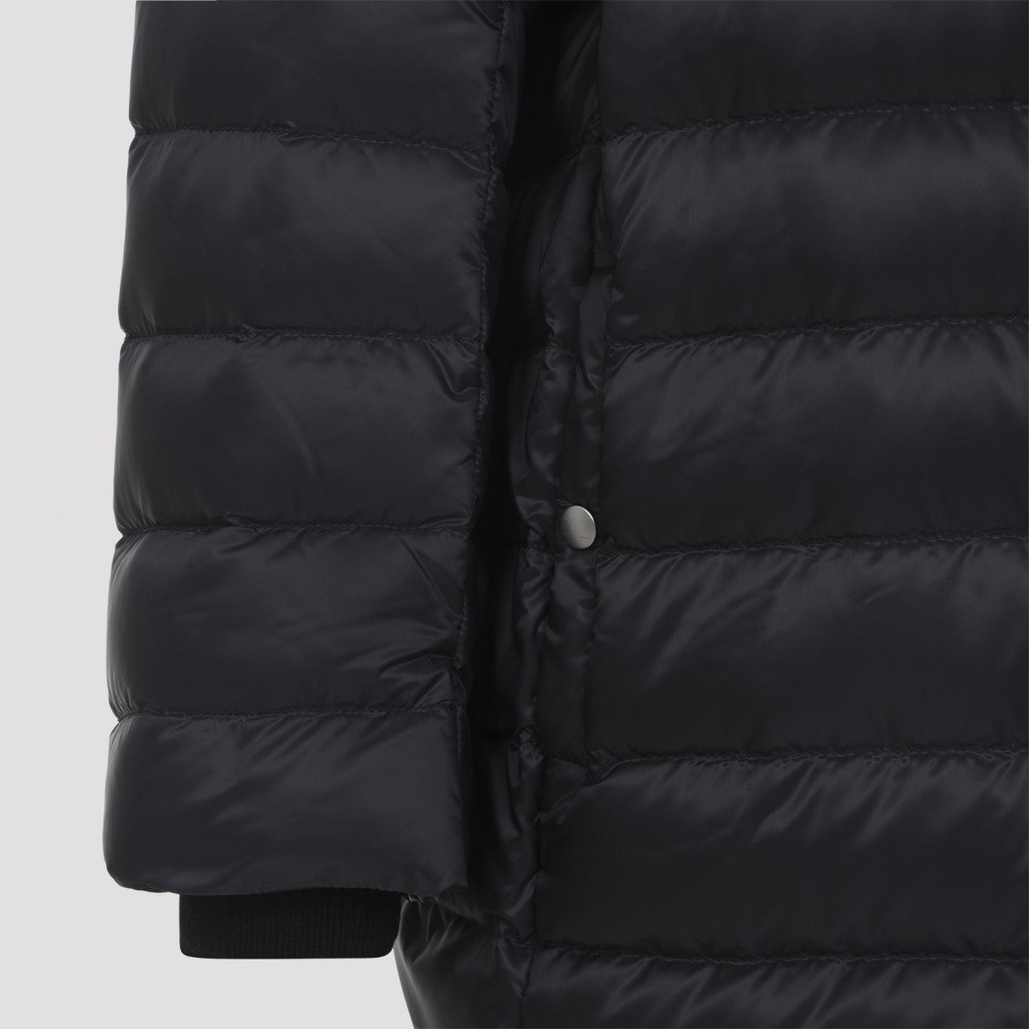 Moncler X Rick Owens Oversized Black Flight Parka With Distinctive Quilted Design