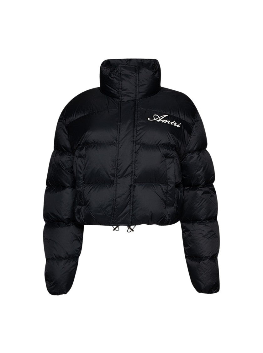Amiri Bones Cropped Down Jacket Black