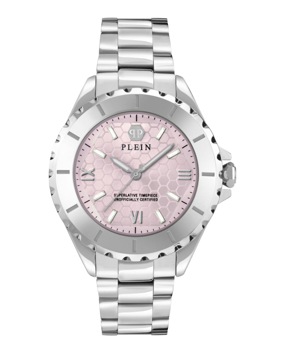 Philipp Plein Plein Heaven Bracelet Watch With Pink Guilloche Dial