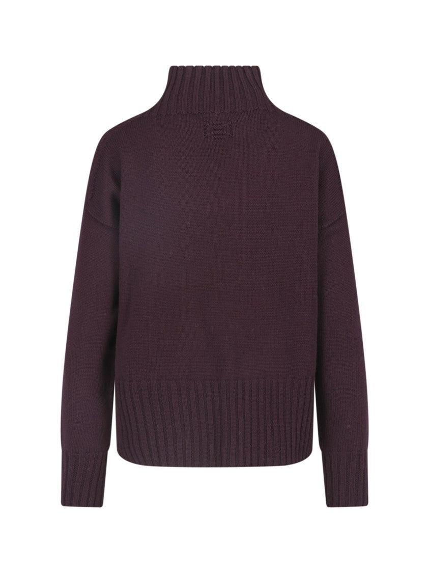 Drumohr Ribbed Turtleneck Sweater In Soft Merino Wool