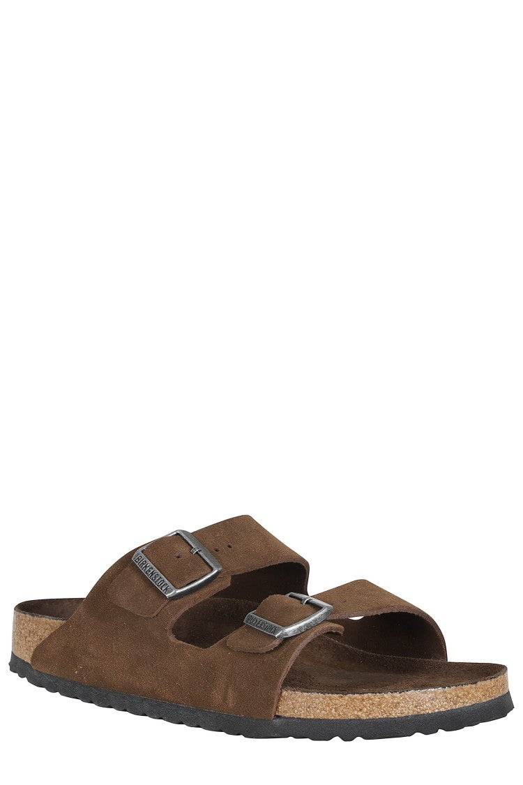 Birkenstock Dark Brown Arizona Sfb Oiled Nubuck Leather Sandals