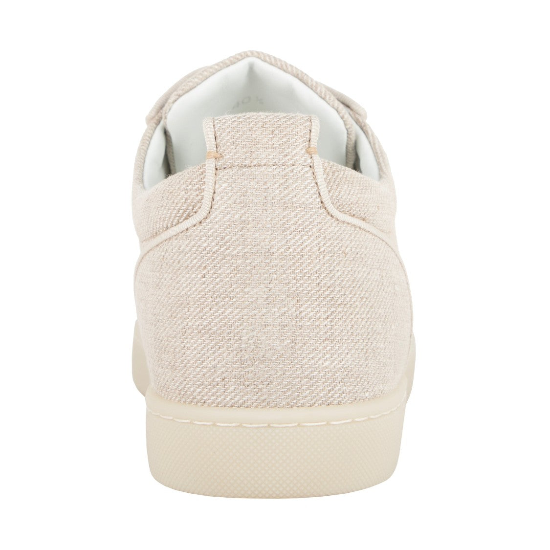 Christian Louboutin Rantulow Orlato Beige Canvas Sneakers With Iconic Red Sole